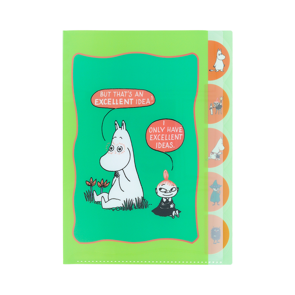 MOOMIN×北欧カラフル　ダイカットクリアファイル 5P【なかま】