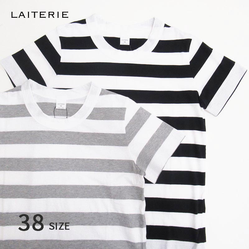 LAITERIE　ふわふわ天竺ボーダー半袖Tシャツ　PCT-20Ac【38】