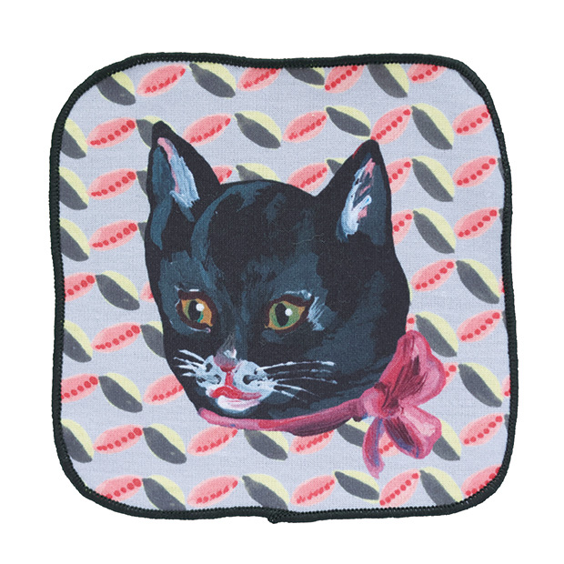 Nathalie Lete Mini Hand towel / Black cat