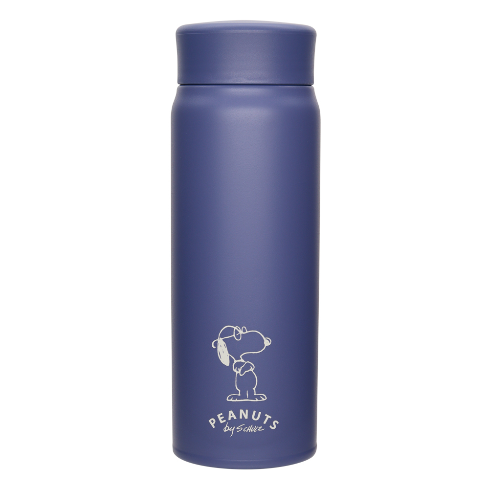 PEANUTS STAINLESS BOTTLE NAVY