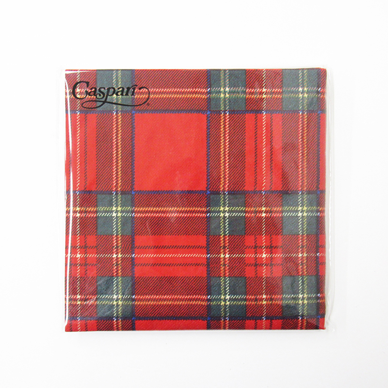 Caspari クリスマスペーパーナプキン　Royal Plaid