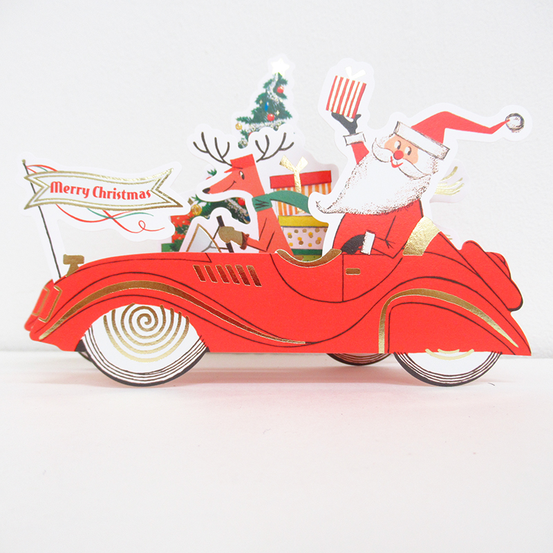 Christmas 3D Card Car/Christmas Vehicle Sport Car