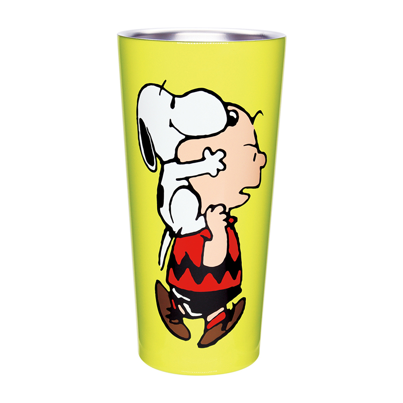 スヌーピー　CHARLIE BROWN/YE/(L)STAINLESS TUMBLER