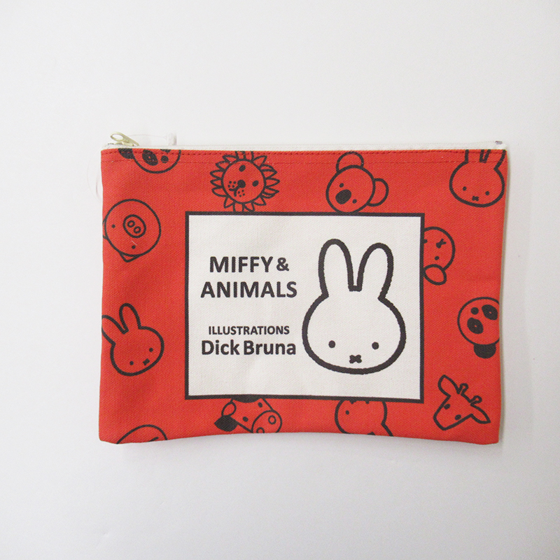 MIFFY & ANIMALS フラットポーチ　ＯＲ