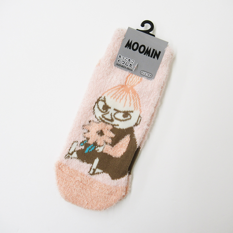 キャラックス / MOOMIN もっこもこ靴下 リトルミィ 花と枝 PK