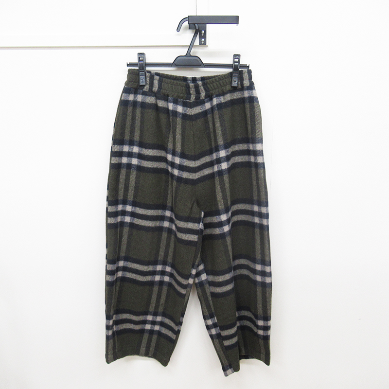 DAYS  モッサチェックWOOLワイドテーパードパンツ　KH57/32581【日本製】