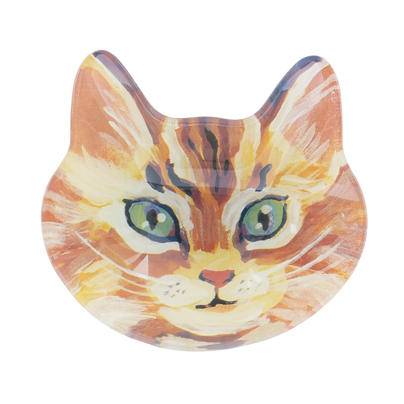 Nathalie Lete Cat face glass plate Blue eye