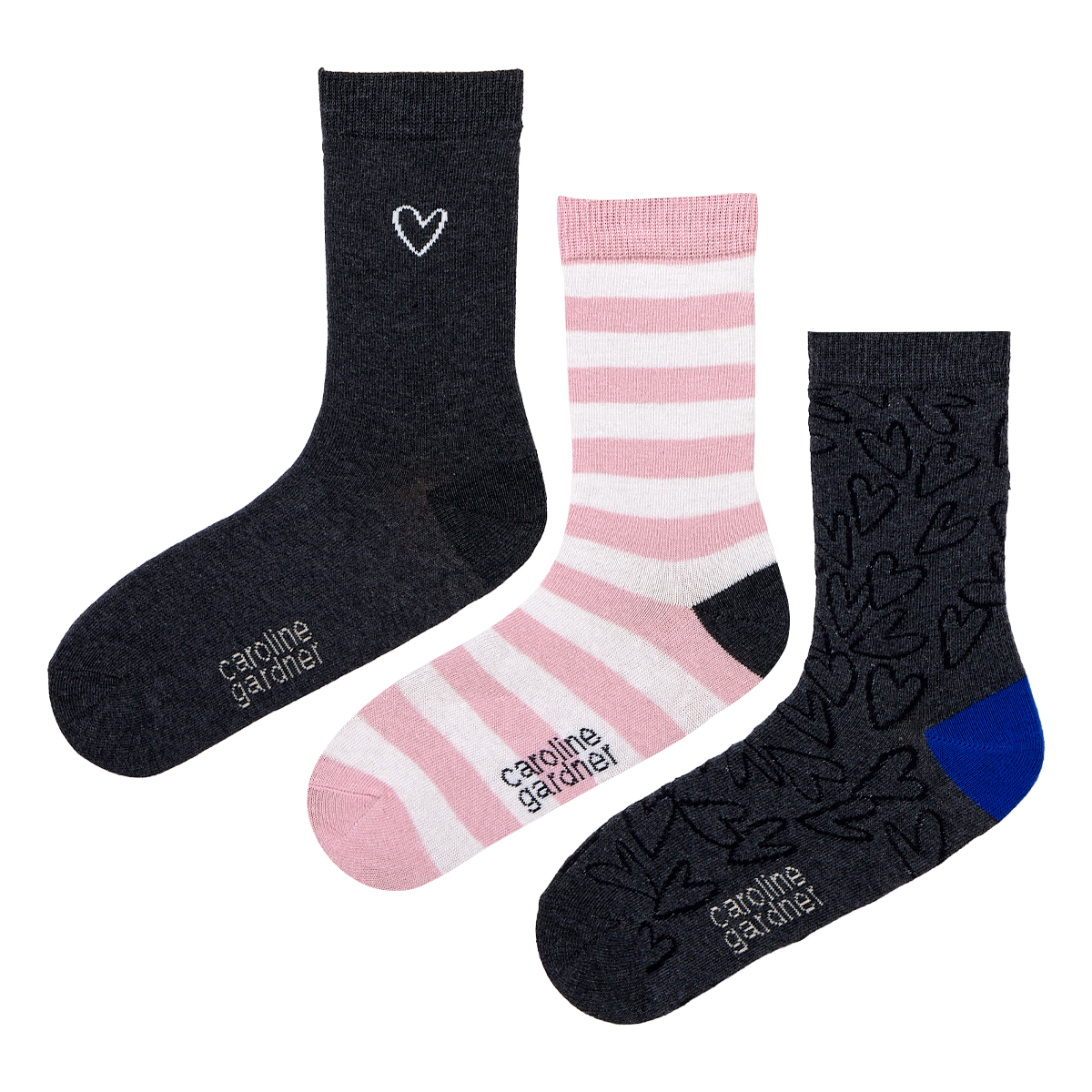 caroline gardner Socks ３足セット  LCHA/MONO HEART