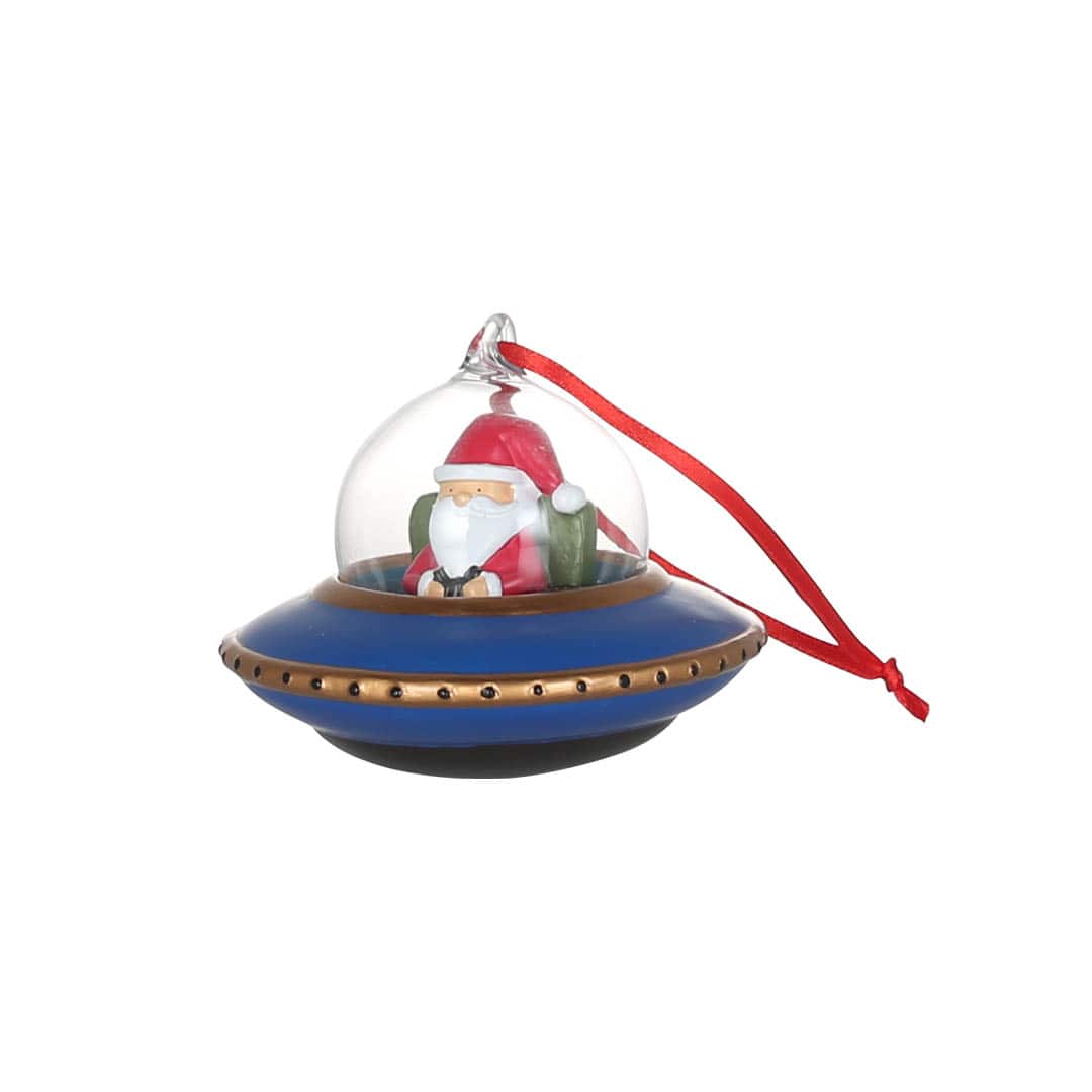 Space santa ornament