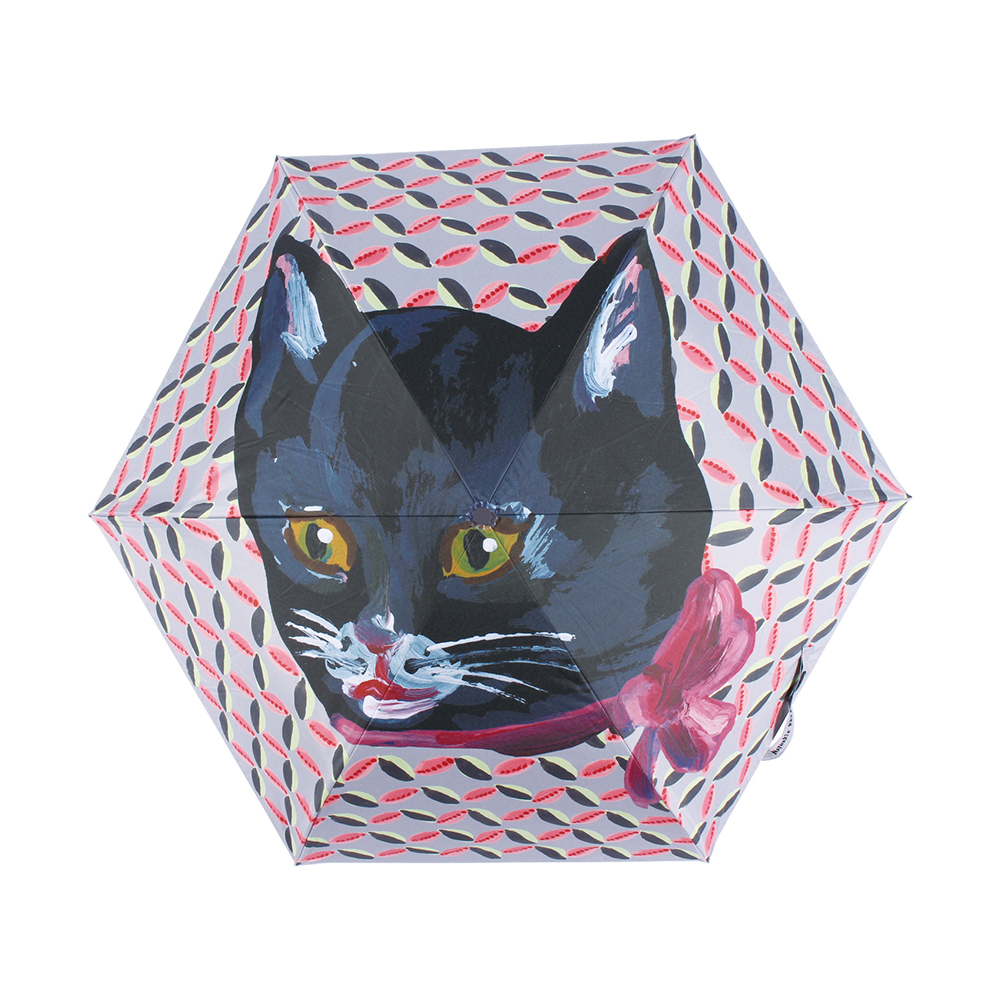 Black cat Nathalie Lete Folding umbrella