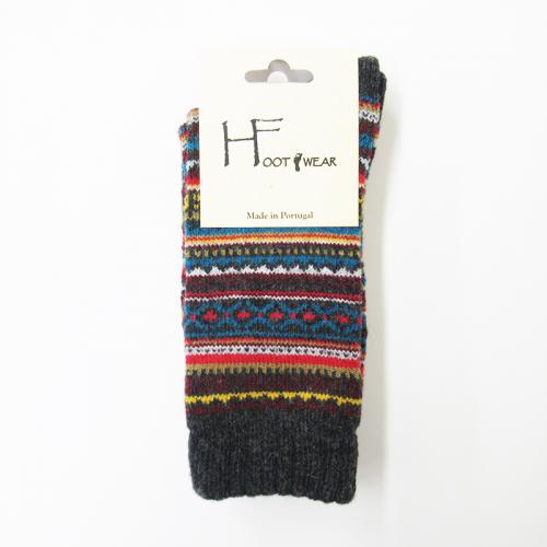 HFOOT　WEAR【ポルトガル製】　フェアアイルソックス　CH　(FAIR ISLE)