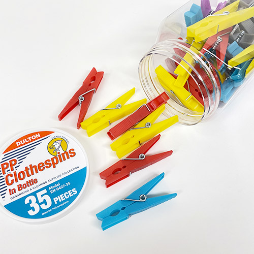 35PCS PP CLOTHESPIN IN BOTTLE