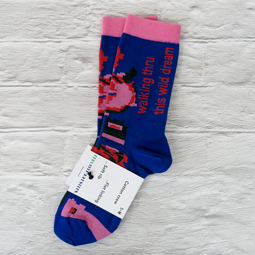 cotton crew socks / ROSE (ピンク)