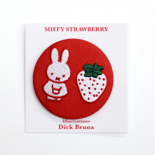 刺繍ブローチ /MIFFY STRAWBERRY  ストロベリーRD