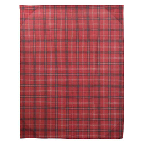 PLAID PRINT TABLECLOTH RED