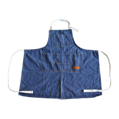 'MW' WORK APRON WASHED DENIM