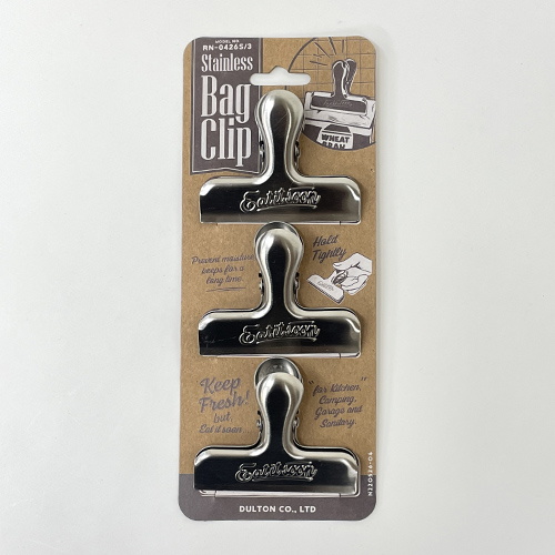 STAINLESS STEEL BAG CLIP SET OF 3