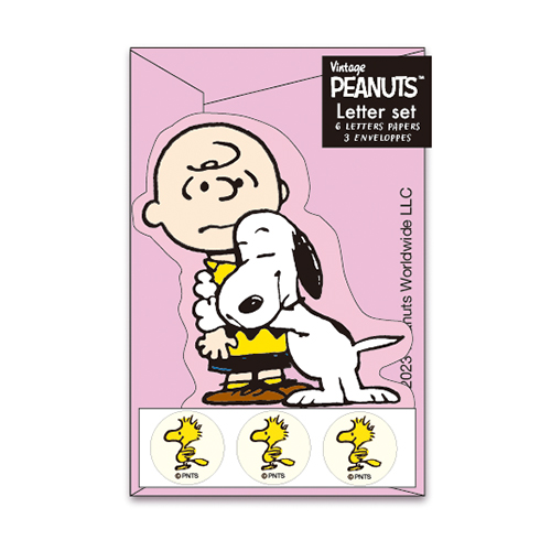 PEANUTS ダイカットレターセット /ピンク