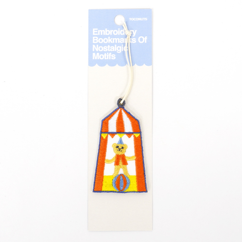 MBROIDERY BOOK MARK  チャーム /サーカス クマ