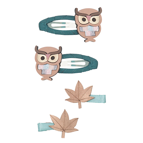 MIMI & LULA  Oscar owl clip  CHESTNUT