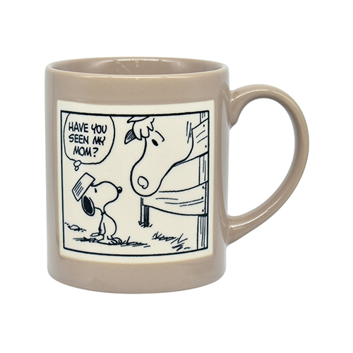 PEANUTS MUG /COMIC GRAY