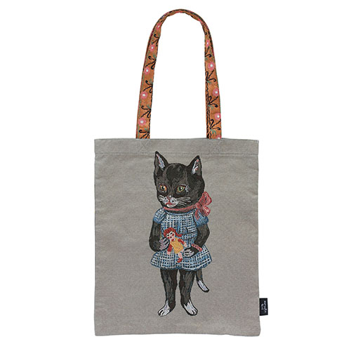 Nathalie Lete  Rectangle tote bag   Black cat