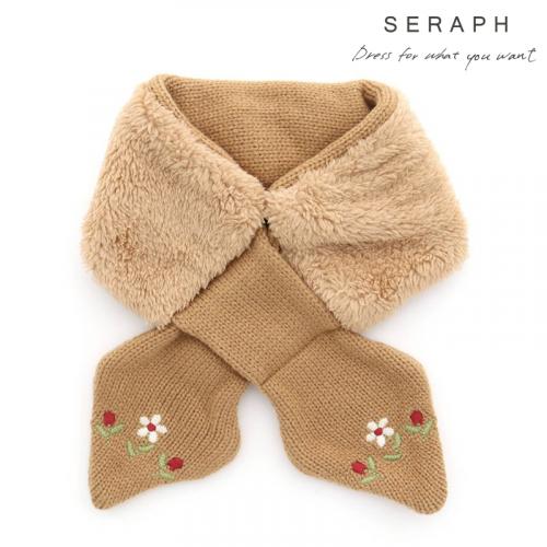 SERAPH  リバーシブル刺繍デザインティペット BE