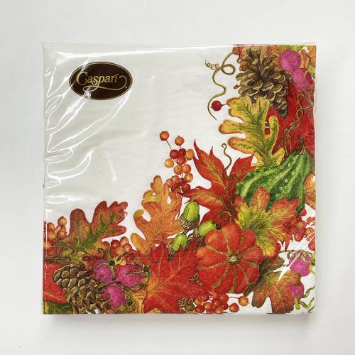 Caspari ペーパーナプキン Harvest Garland(20枚入り)