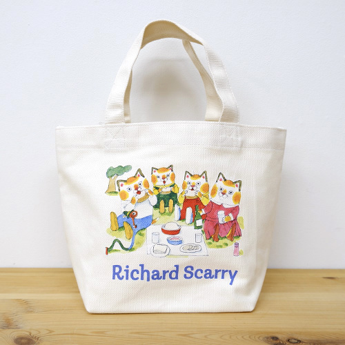 マチ付きコットンBIGバッグ　Richard Scarry /ピクニック