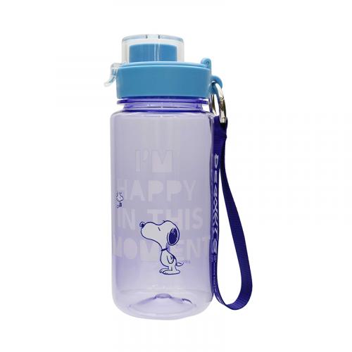 PEANUTS DRINK BOTTLE WITH HANDLE STRAP /PUREPLE