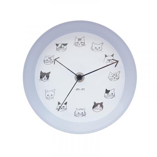 Matsuo Miyuki 2way clock   Cats Gray