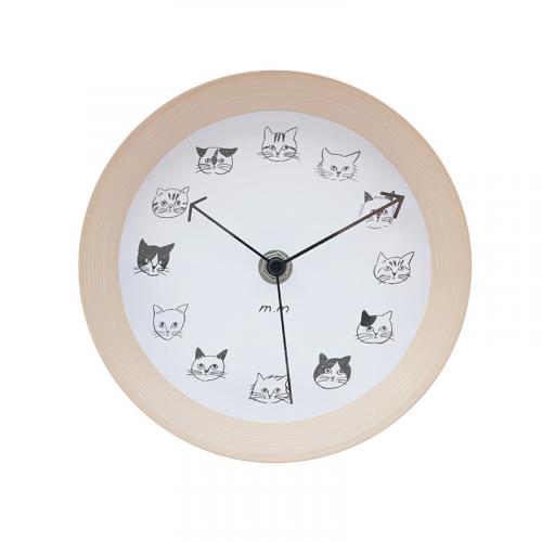 Matsuo Miyuki 2way clock   Cats Wood