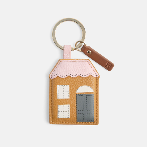 caroline gardner / Key Ring*Tan Pink House