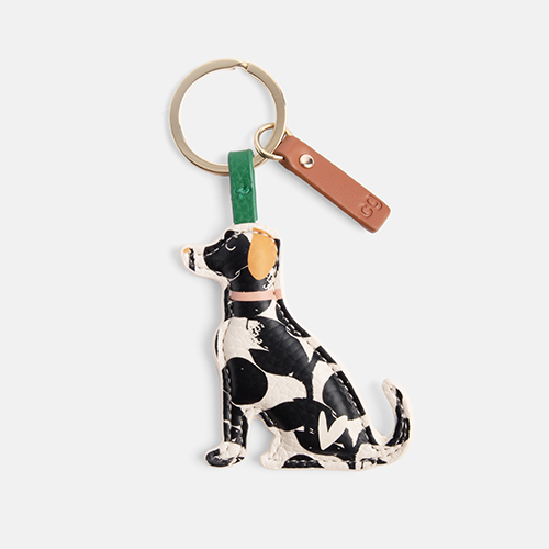 caroline gardner  Key Ring   Mono Bloom Lab Dog