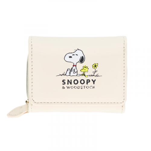 三つ折りミニ財布 Mini Purse  NLC/ SNOOPY アイボリー