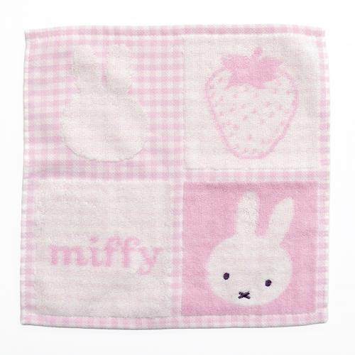 miffy スクエギンガムタオル  Strawberry&Chocolate  PK