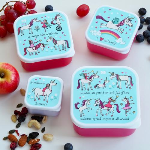 Tyrrell Kats  SNACK BOXES SET OF 4 /Unicorn