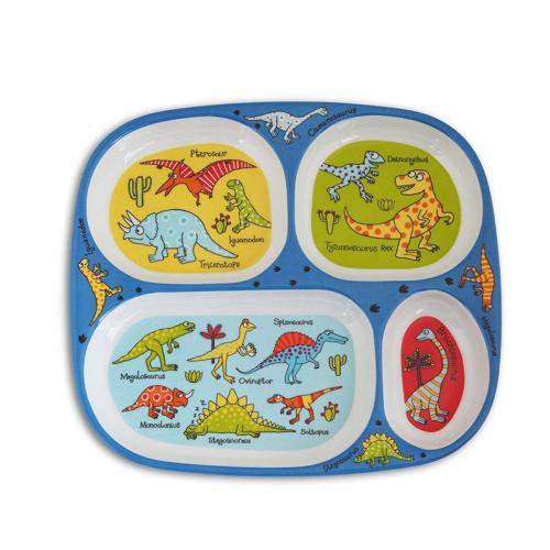 Tyrrell Kats  Melamine Divider Plate /Dinosaurs