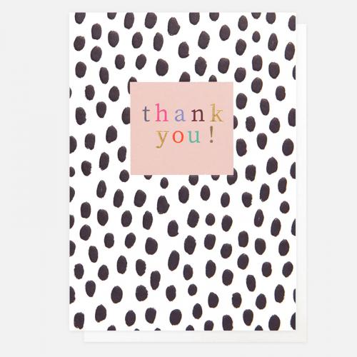 caroline gardner Thank you Card / Mono Dots