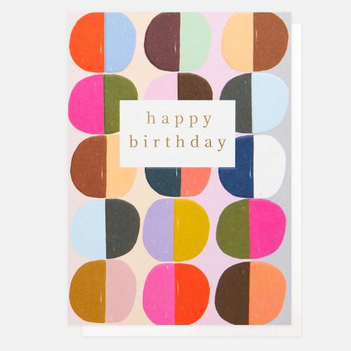 caroline gardner  Birthday Card /Colourful Circles