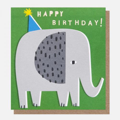 caroline g Birthday Card /Elephant In Party Hat