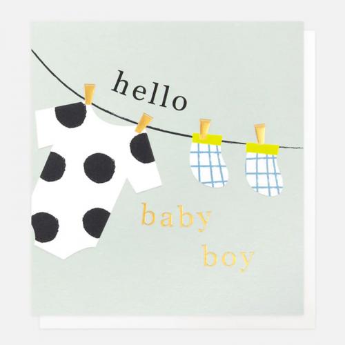 caroline gardner Greeting Card /Hello Baby Boy