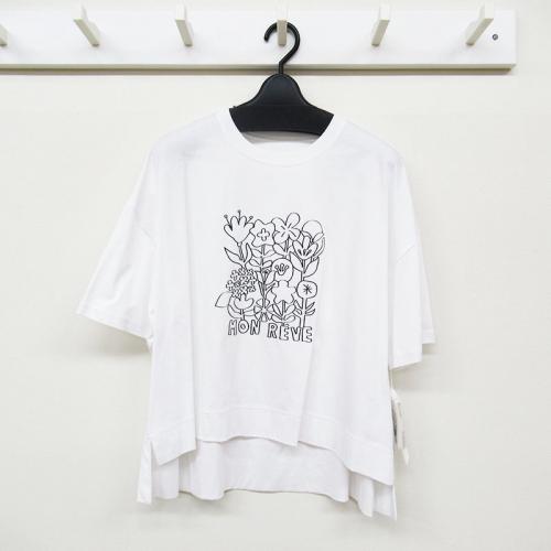 RESPIGHI / おはなプリントTシャツ　WH