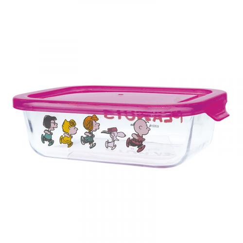 PEANUTS  GLASS CONTAINER /PINK(M)