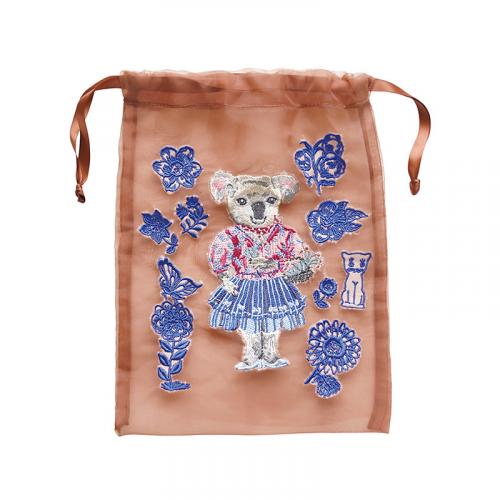 Nathalie Lete Organdy Drawstring pouch /Koala