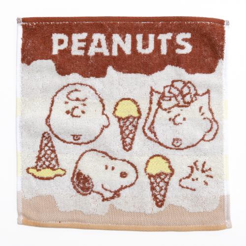 ミニタオル PEANUTS /アイスクリーム フェイス スヌーピー