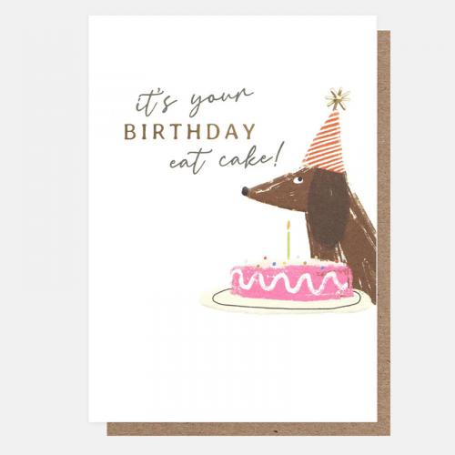 caroline gardner  Birthday Card /Sausage Dog