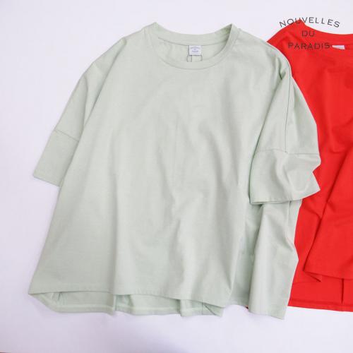 PARADIS　トロワ天竺ワイドTシャツ　Sage　green37　【日本製】