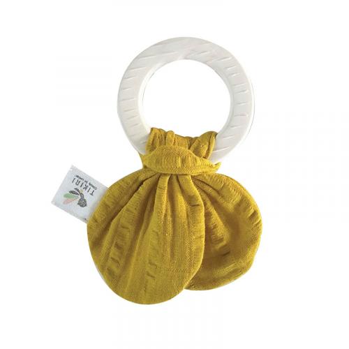 TIKIRI  Natural Rubber Ring Muslin Tie /Yellow