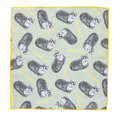 Koike Fumi Handkerchief　Tabby cat